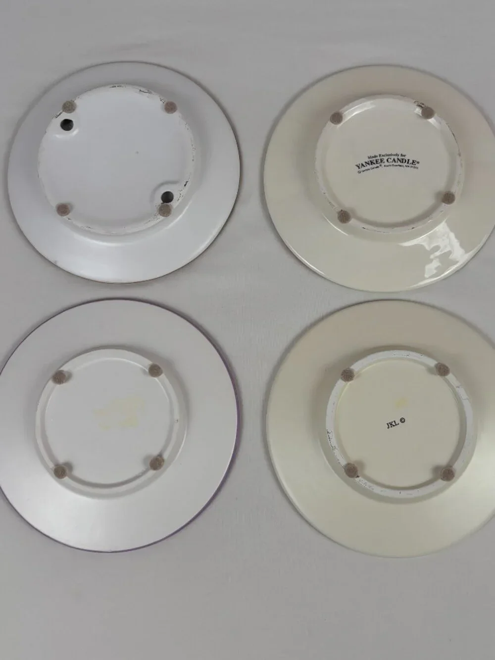 4 Candle Jar Plates, Fall, Spring, Summer